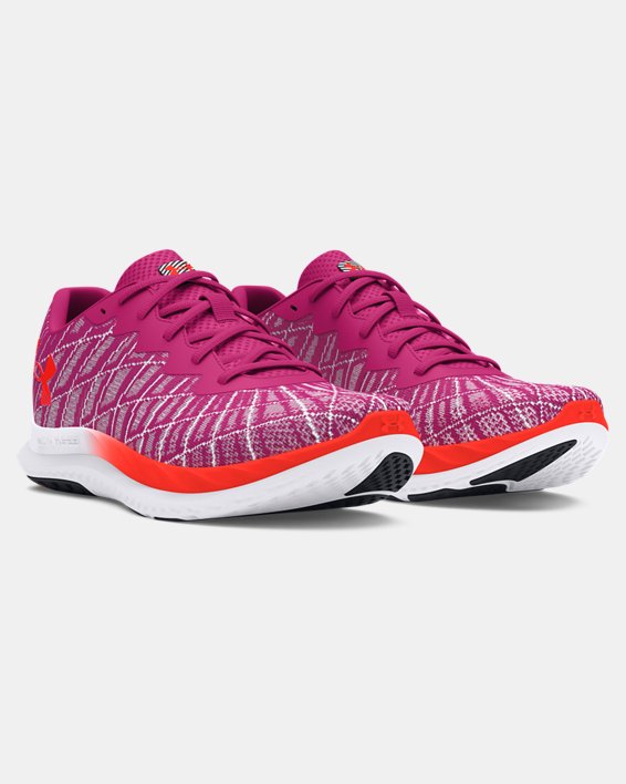 Women's UA Charged Breeze 2 Running Shoes, Pink, pdpMainDesktop image number 3